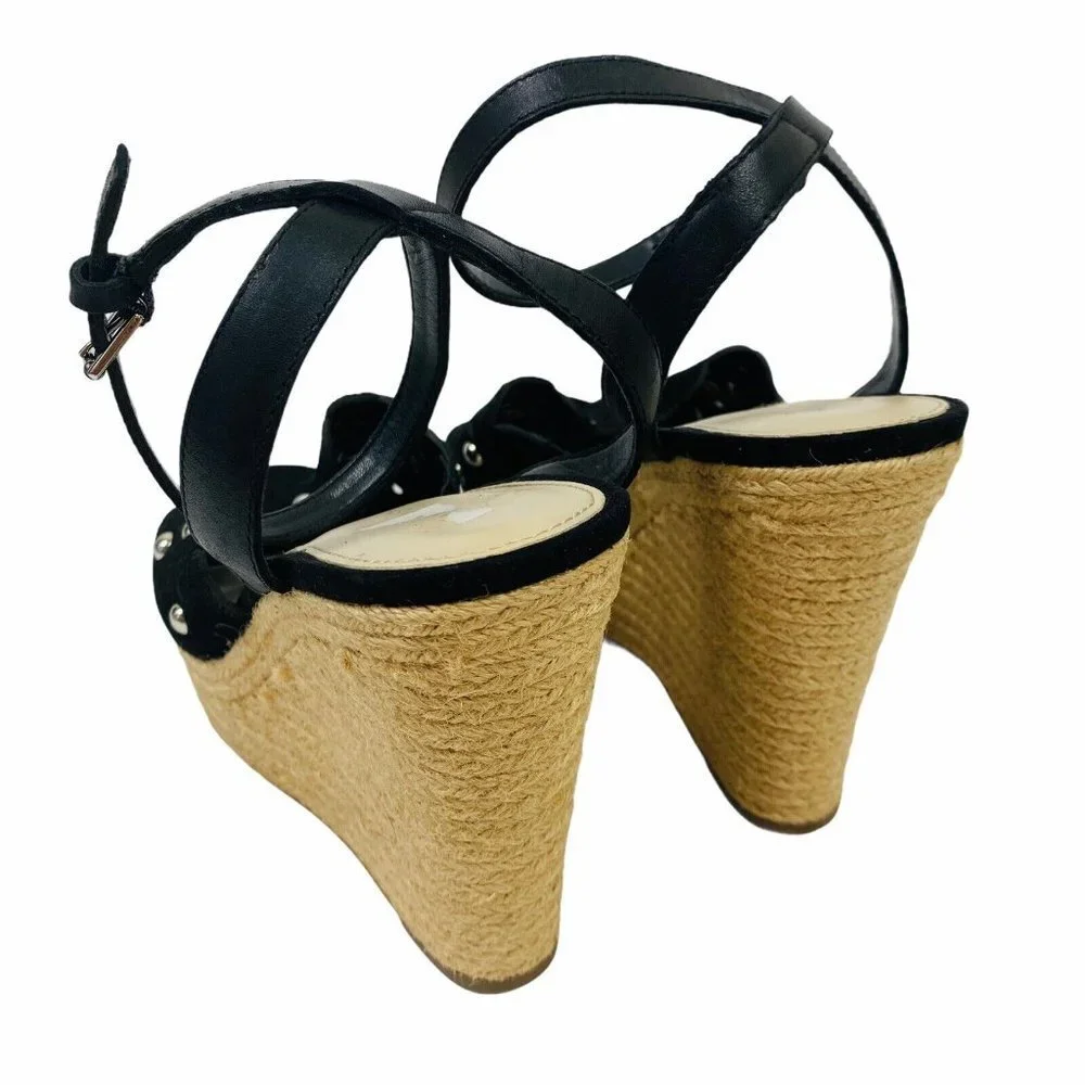 Black Espadrille Platform Sandals